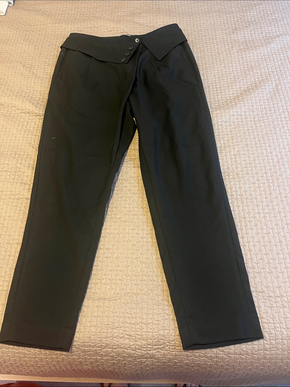 Retro 80s Gap Women’s Menswear Black Dress Pants - Classic Straight Fit